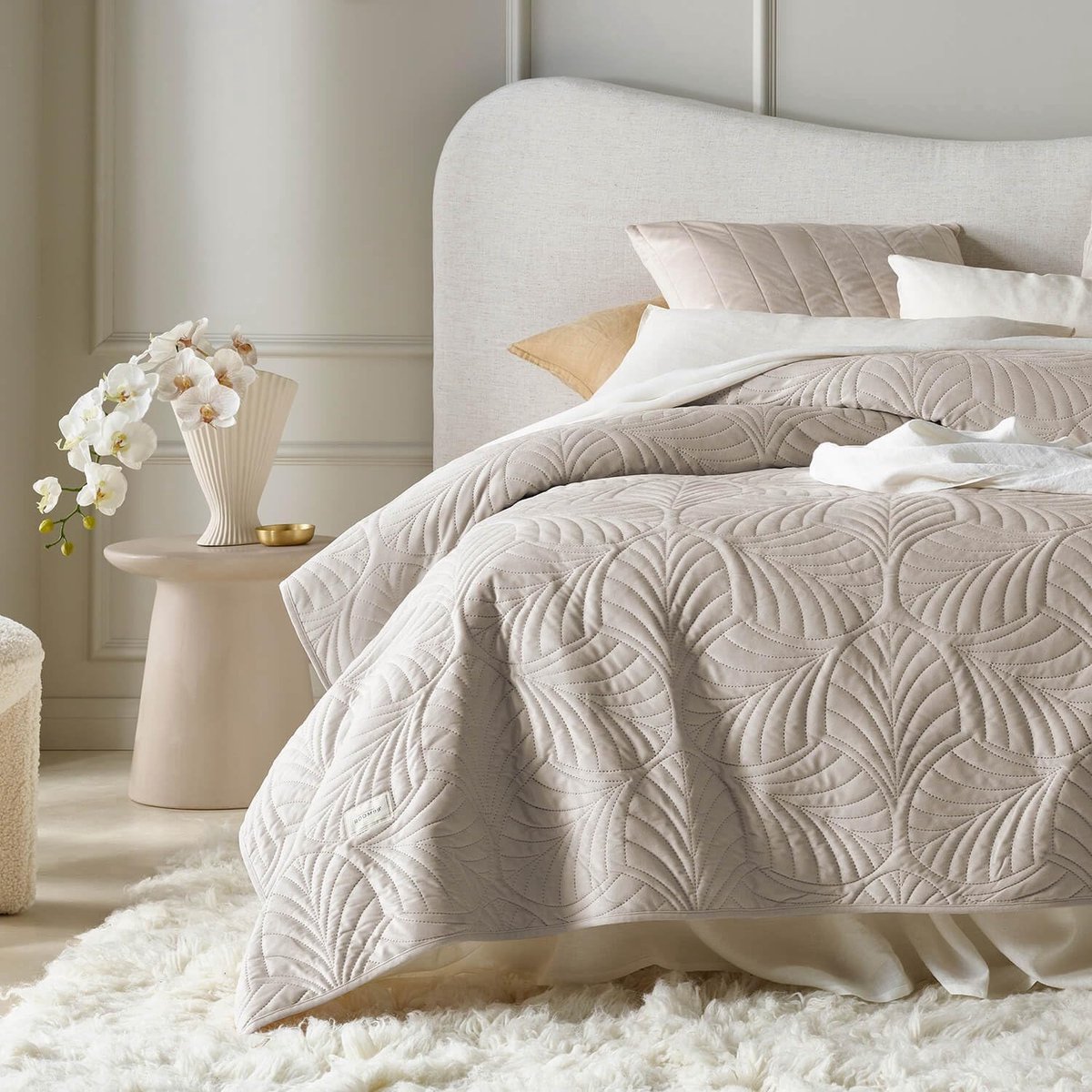 Stunq® Zachte Beige Katoenen Dekbedspreidingsset - 170 x 210 cm - Zachte Textuur