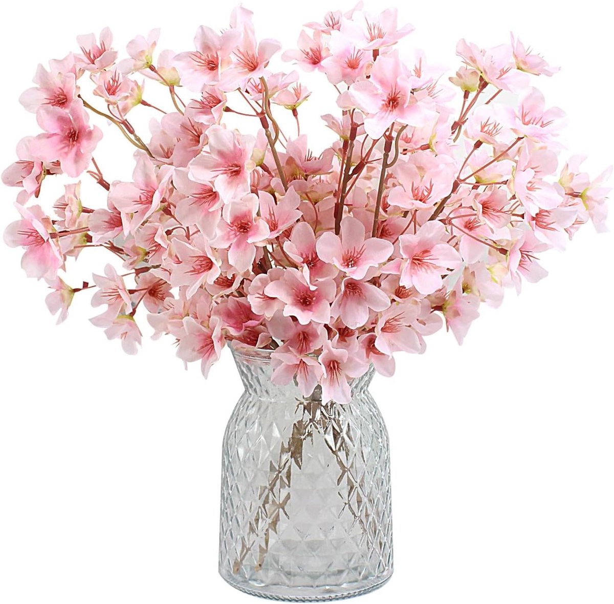 Cosensi Kunstbloemen van stof rozenboeket bruiloft decoratie tafelstuk huis woonkamer slaapkamer Any