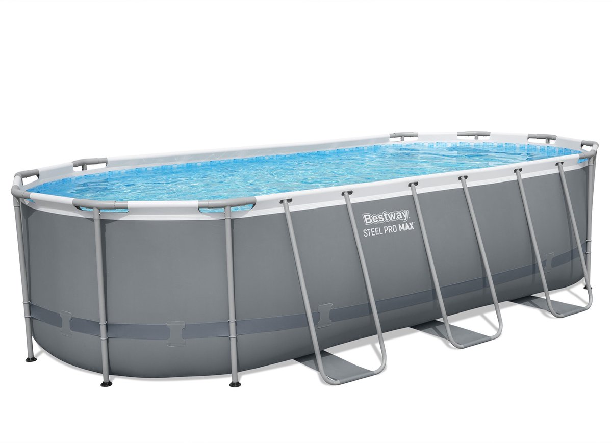 Bestway Power Steel - Opzetzwembad inclusief filterpomp en accessoires - 549 x 274 x 122 cm - Rechthoekig