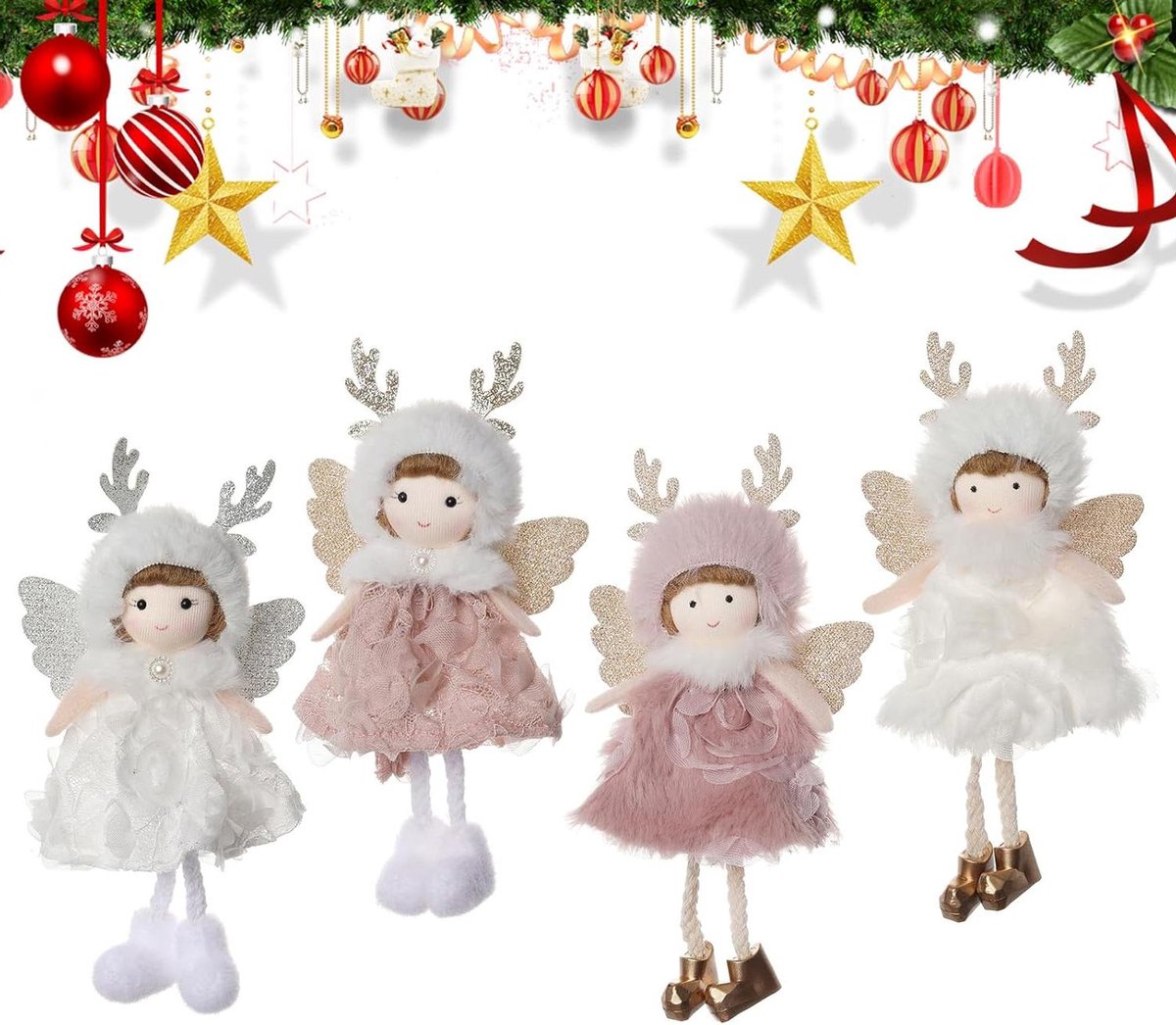 Cosensi Kerstdecoratie engel hanger voor kerstboom - Kabouters - Kerstmis verfraaiing Any