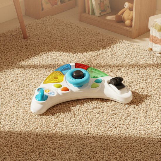 sun baby Loopstoel, baby walker vanaf 6 maanden, verstelbare hoogte, rubberen wielen - Wit-Zwart van Sun Baby — afbeelding 5