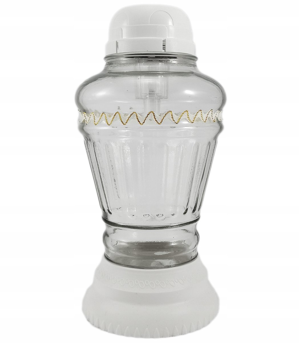 Zonne-energie Graf Lantaarn Wit Glas - 25cm