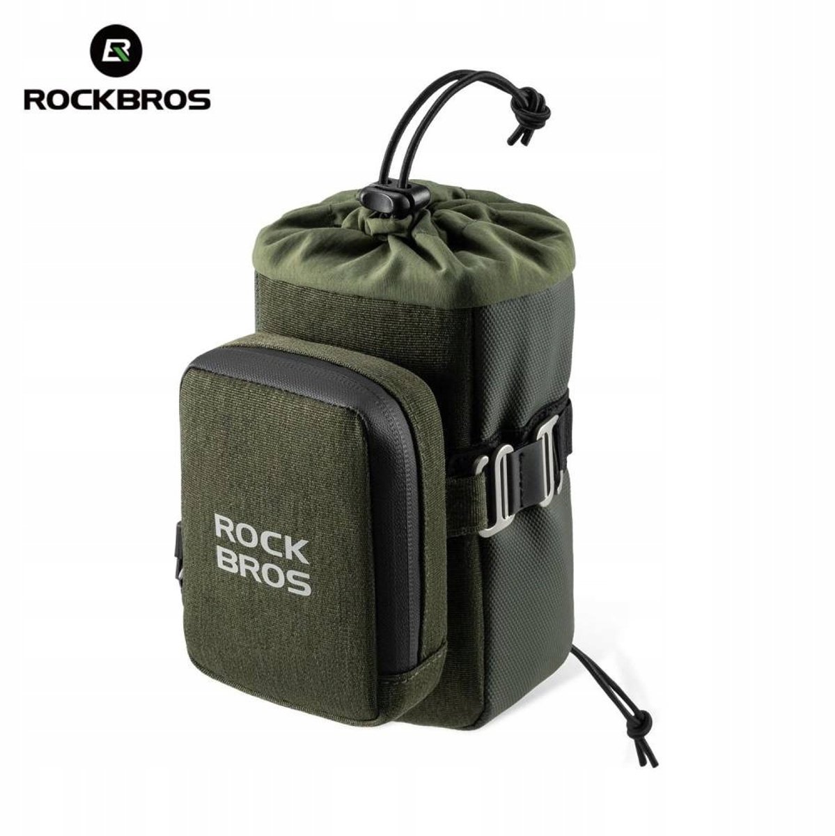 Rockbros 2-in-1 Fietstas: Bidonhouder & Zadeltas - Groen