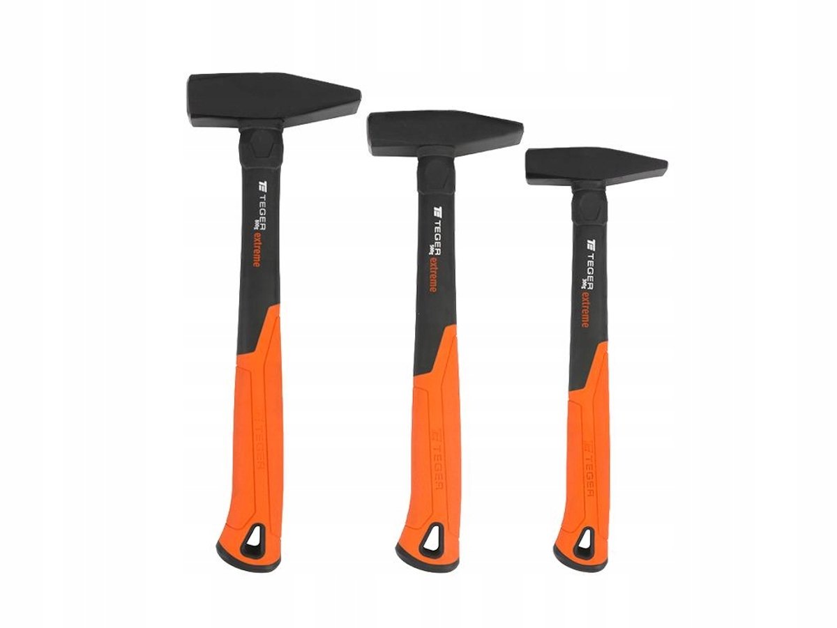 Teger Slaghamer Set Glasvezel 300g 500g 800g (3 Delig)