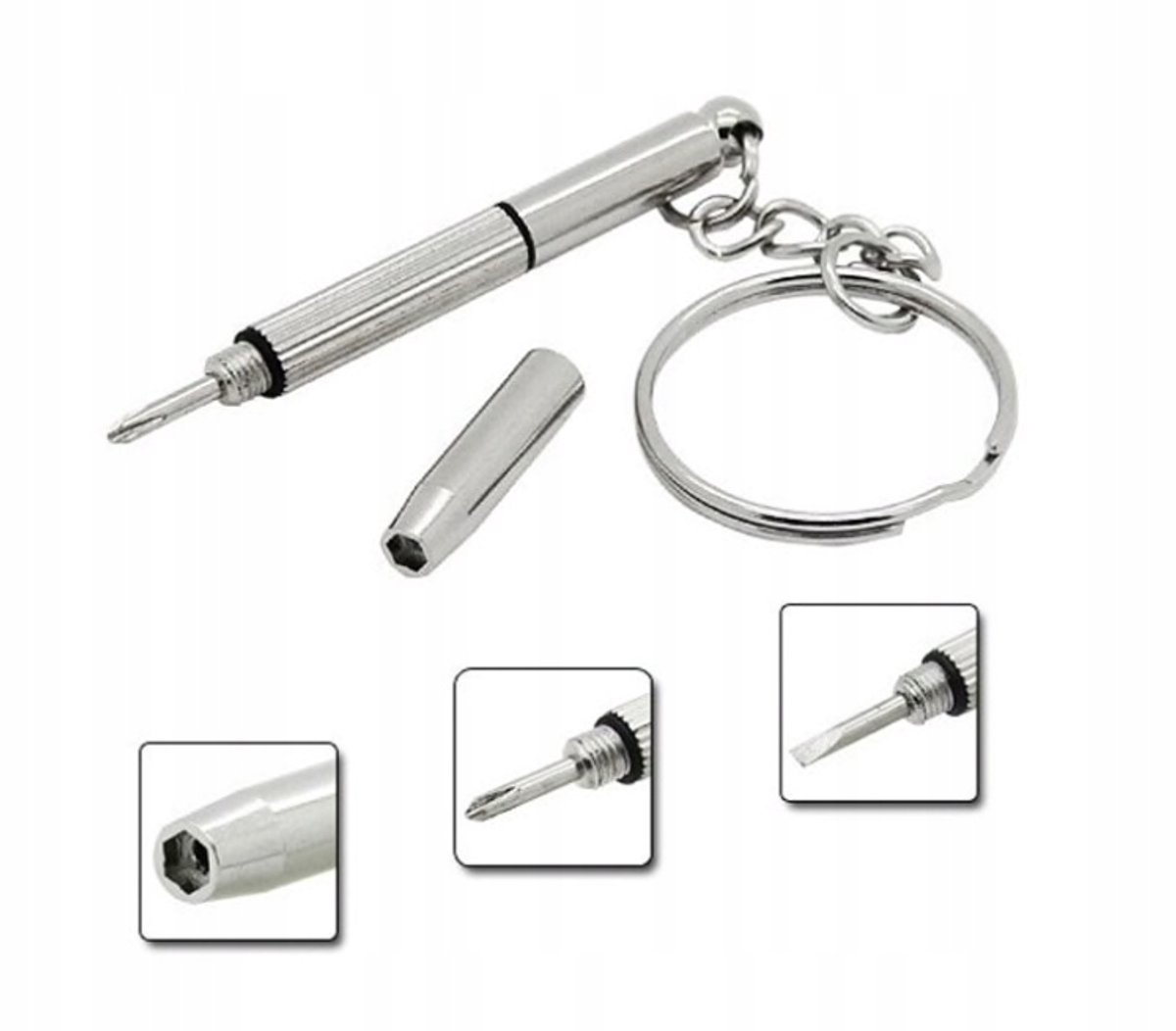 Merkloos Precisie Schroevendraaier Sleutelhanger Gereedschap Set