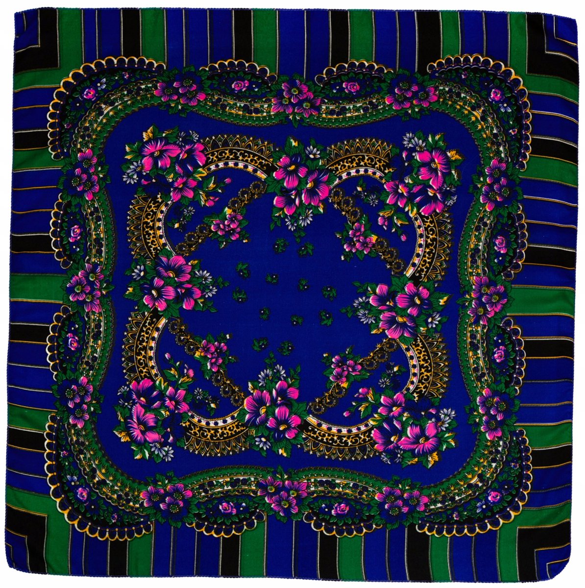 Claire Sjaal - Dames Multikleur Sjaal Saffier Blauw