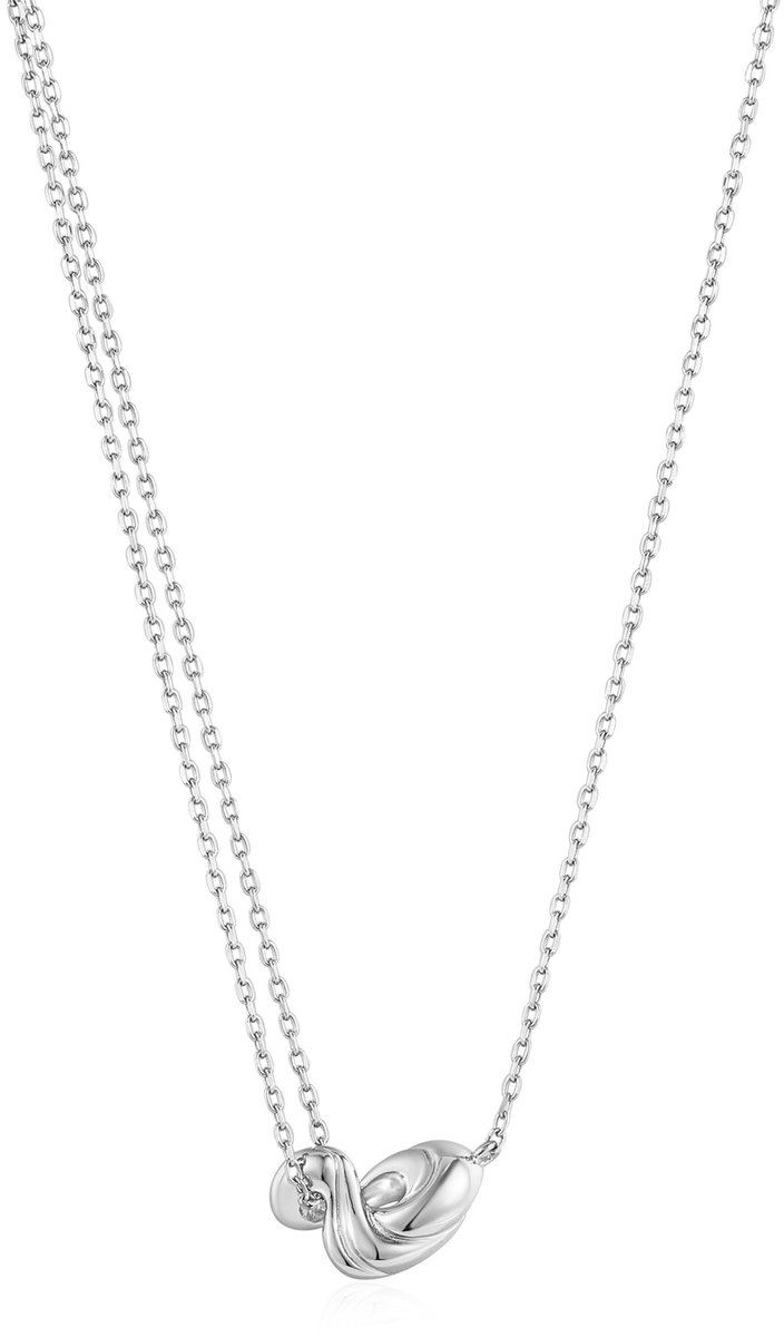 Ania Haie AH N050-03H Taking Shape Dames Ketting - Collier - Sieraad - Ketting met hanger - Fantasie - Zilver - 925 Zilver - Anker - 15 mm breed