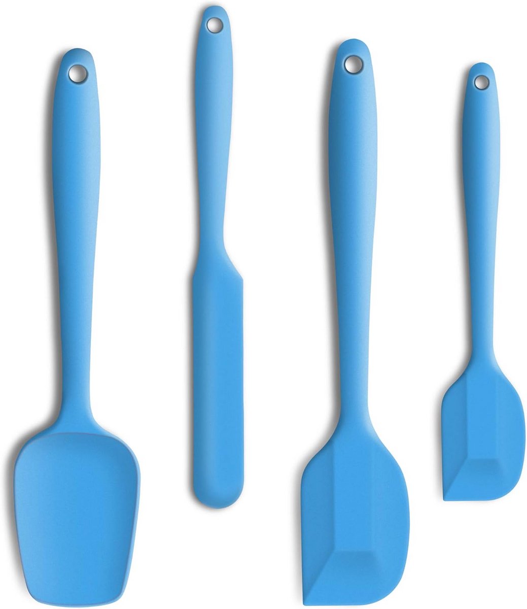 Silicone spatels set van 4 met roestvrijstalen kern