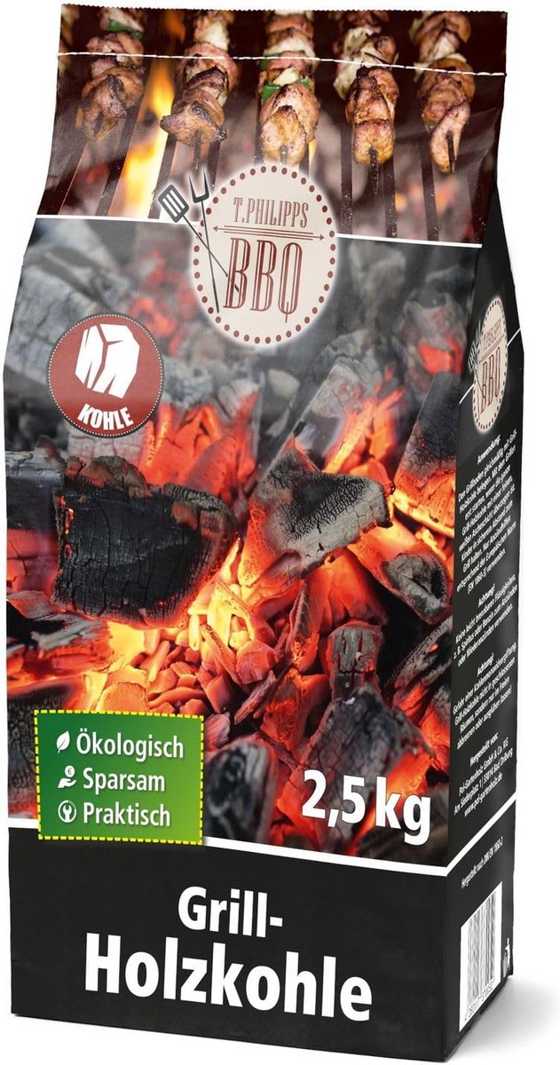 Houtskool BBQ 2,5 kg - Professionele Kwaliteit voor Grillen