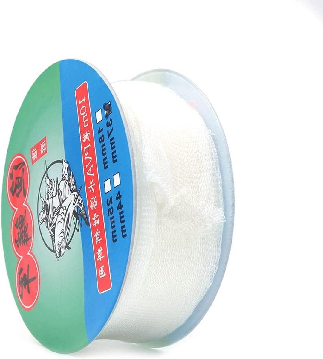 Ronte - Wateroplosbare PVA mesh vulling, wikkelzakken voor karpervissen - 10 meter - Snel oplossend - 37 mm breed