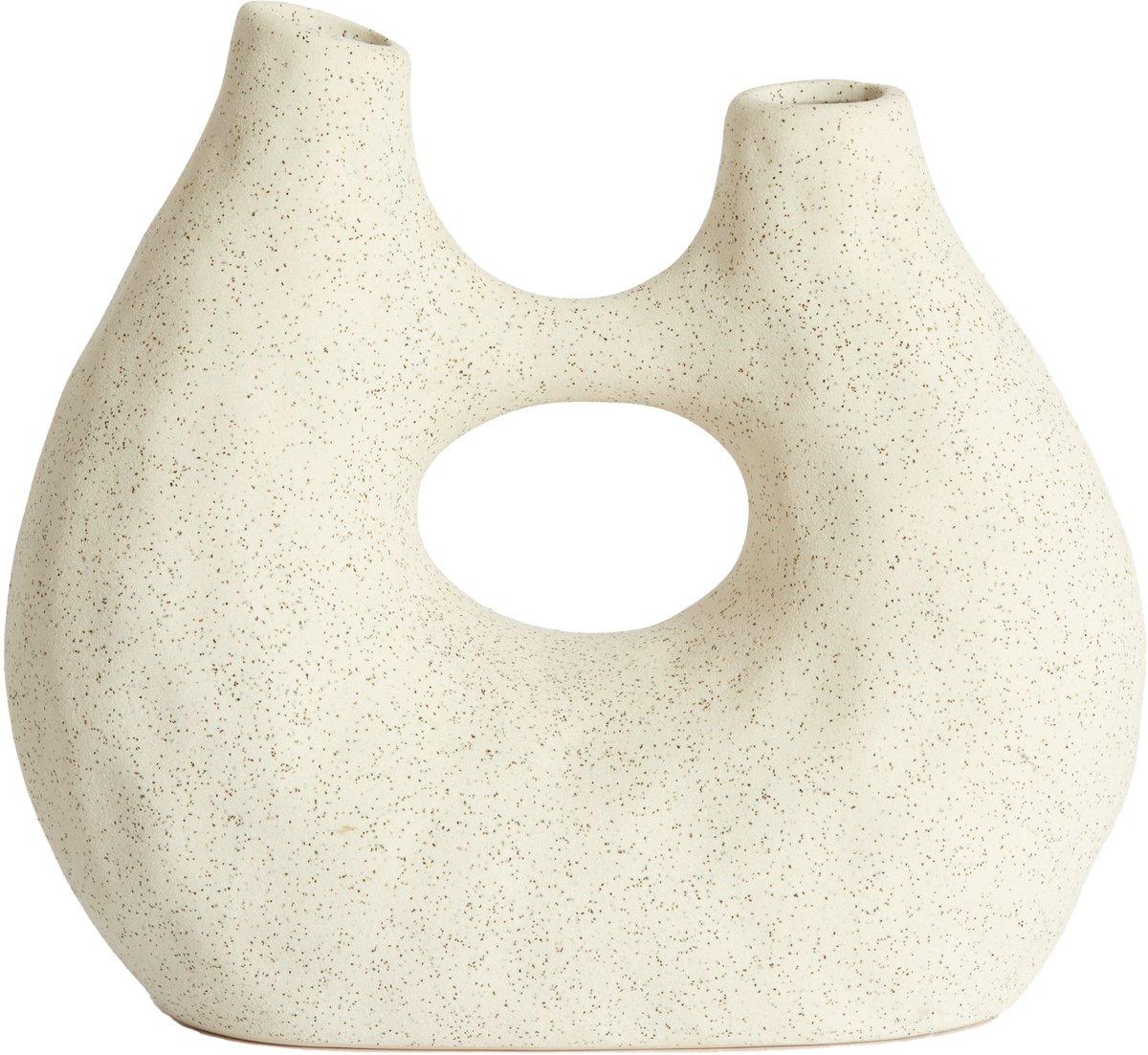 Light - Living Vaas Katha - Keramiek - Creme/Wit - 25 x 11 x 22 cm (BxHxD)