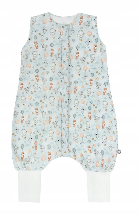 Slaapzak Biologisch Katoen Fleece 90 cm met Rits 1,5 TOG Popolini
