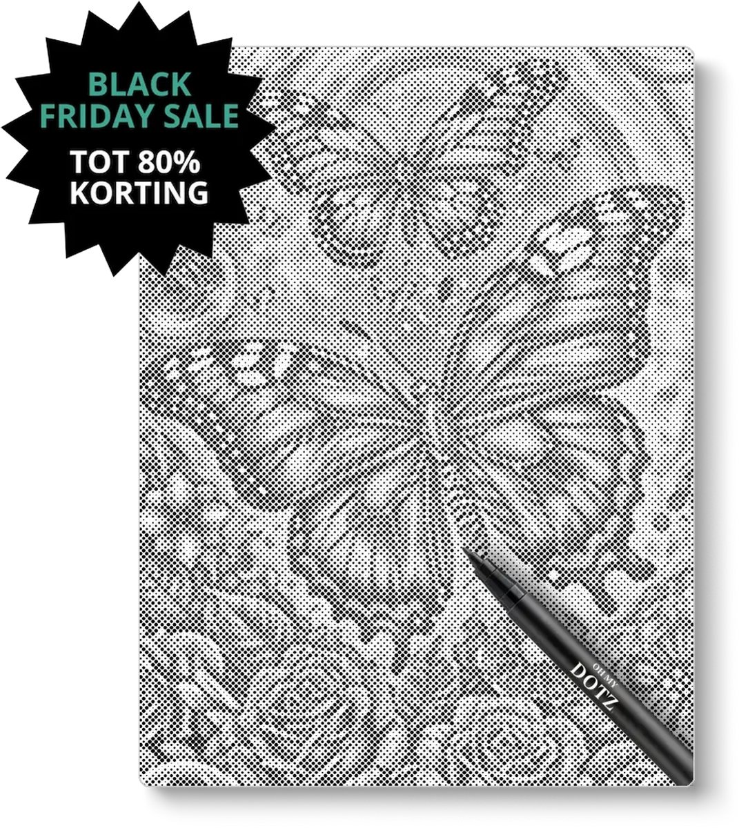 Prachtige Vlinders | Dot painting | 30x40cm | Dot painting | Oh My Dotz | Dots stippen | Diamond painting & Schilderen op nummer alternatief | Happy hobby — afbeelding 6