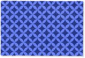 Deurmat 90x60 cm - Droogloopmat Patroon - Blauw - Mat voor binnen - Schoonloopmat - Deurmatten met print - Inloopmat
