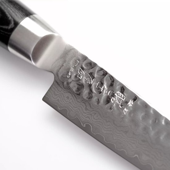 Yaxell Japonais - Série Zen - Couteau à Découper - Acier VG-10 - 61 HRC - Lame 15 cm - Acier Damas 37 Couches - Manche Toile-Micarta