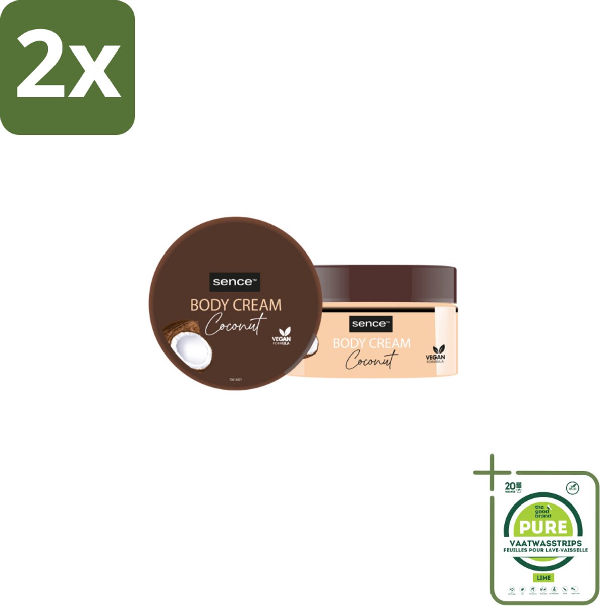 Sence Bodycrème Coconut 200 ml - Voordeelverpakking - 2 stuks - Lichaamscrème - Kokos