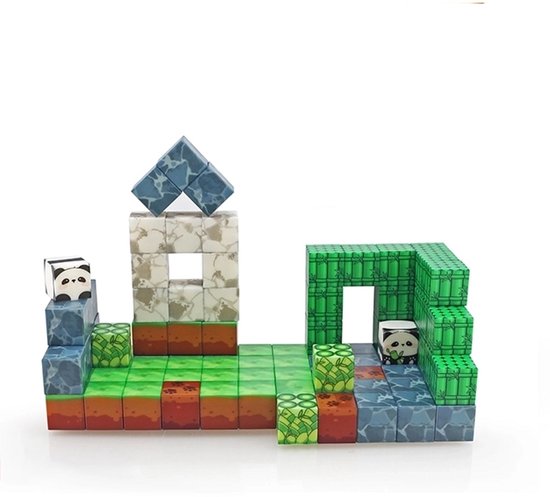 Magnetische bouwstenen Panda 93 stuks