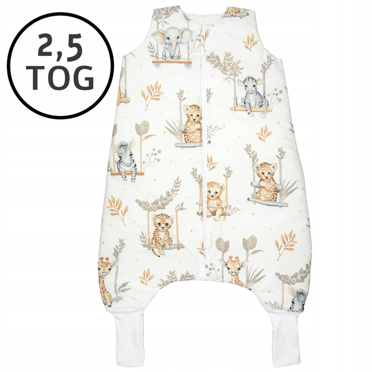 Slaapzaklaarzen 74-86 cm, all-season, dierenprint