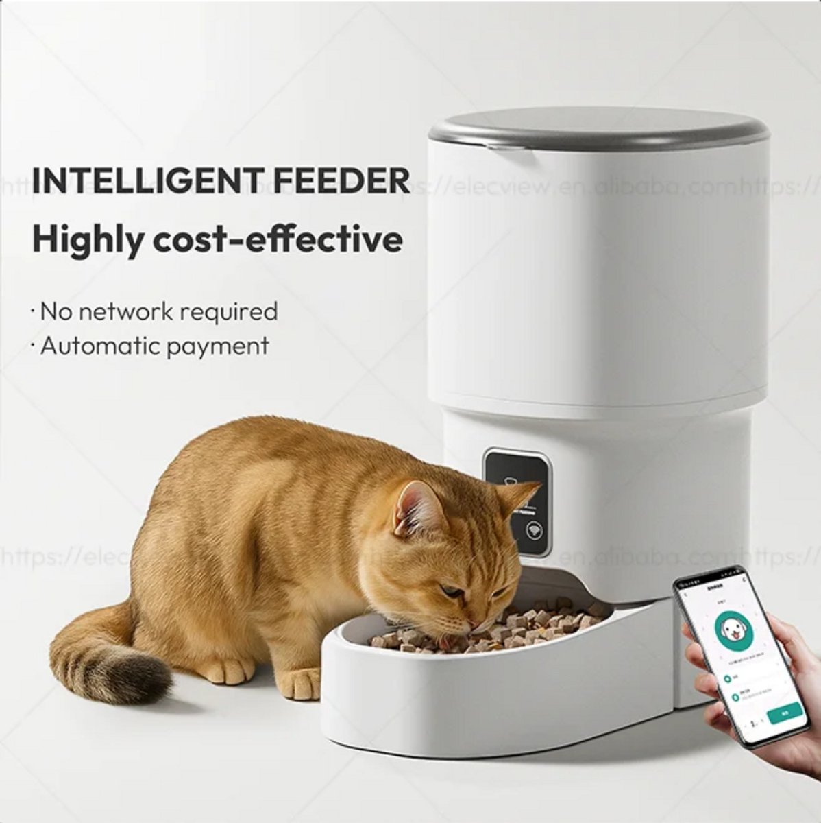 Sanio Tech Intelligente volautomatische dieren voeder bak. Via smartlife en of Tuya app te bedienen en programmeren. thumbnail 6