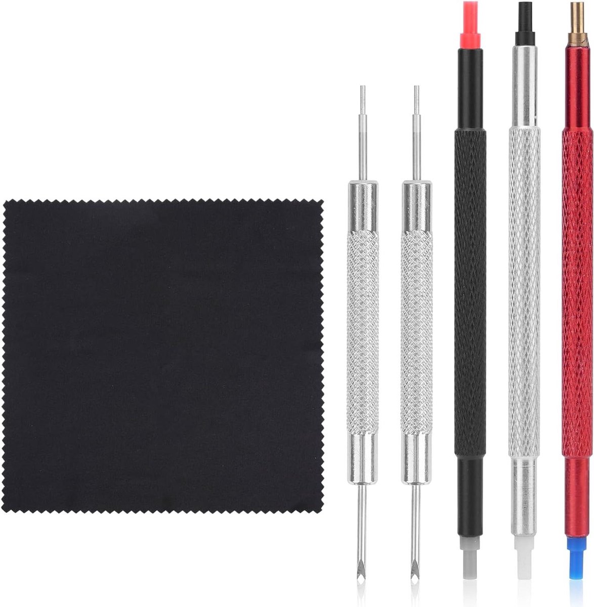 Jhubers Goods - Horlogereparatieset - Horlogemakersgereedschap - Handpersen - Verwijderaars - Onderhoud Polshorloges - Geschikt voor Horloges - 5-delige Horlogereparatieset met Diverse Tools voor Horlogeonderhoud