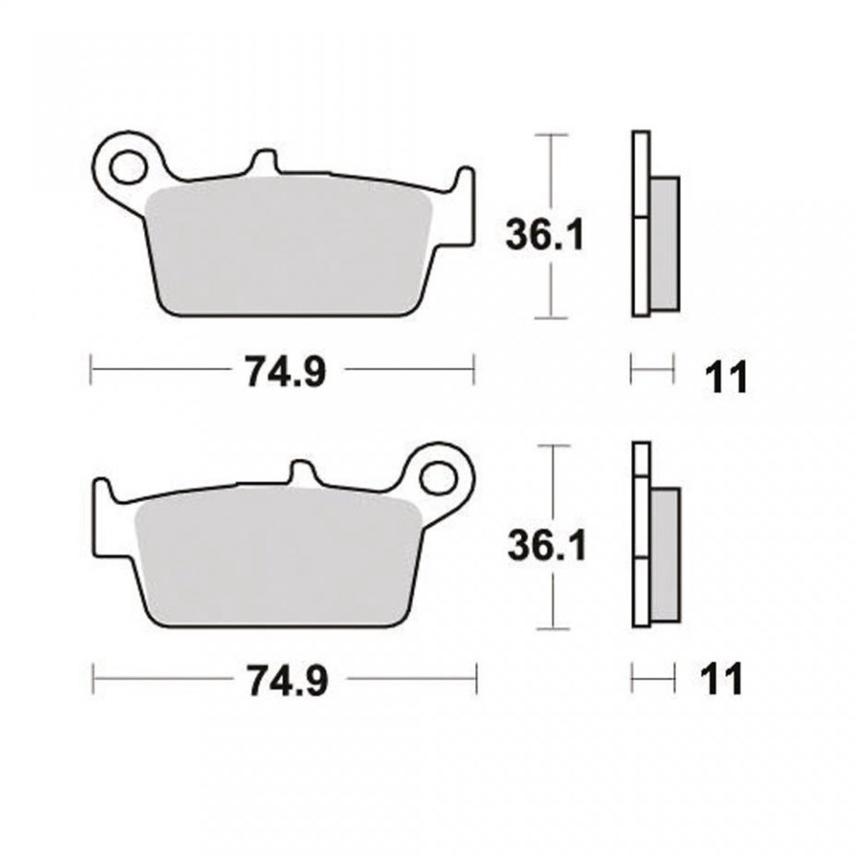 Plaquette de frein Vesrah pour Moto TM 144 Mx 2T Cross 2001 à 2004 AR Neuf