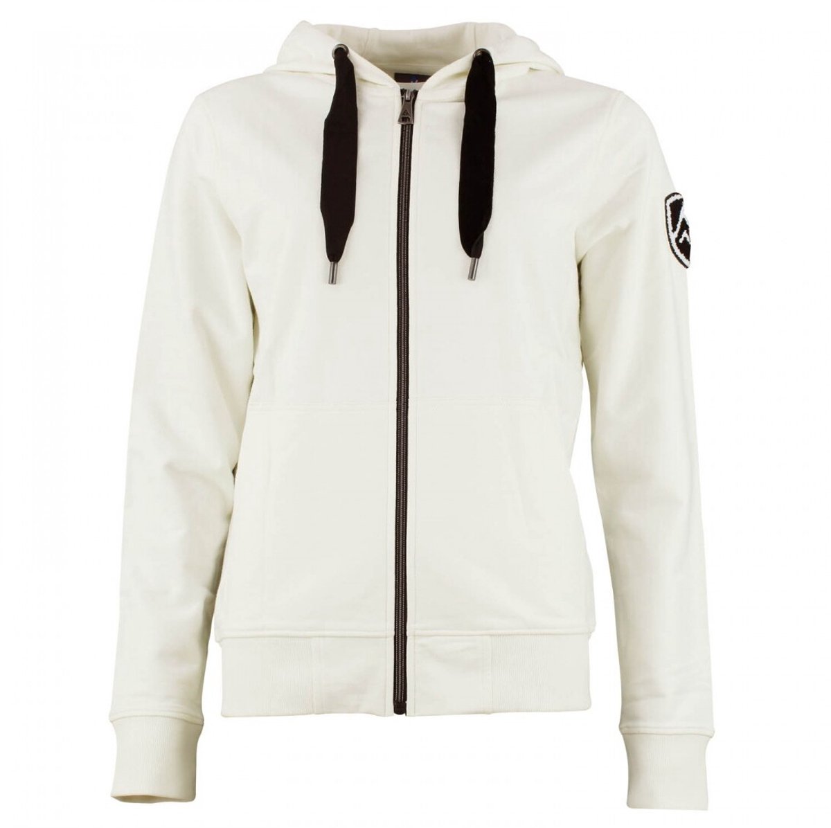 Katoenen sweater met rits voor dames Peak Mountain French Terry Wit