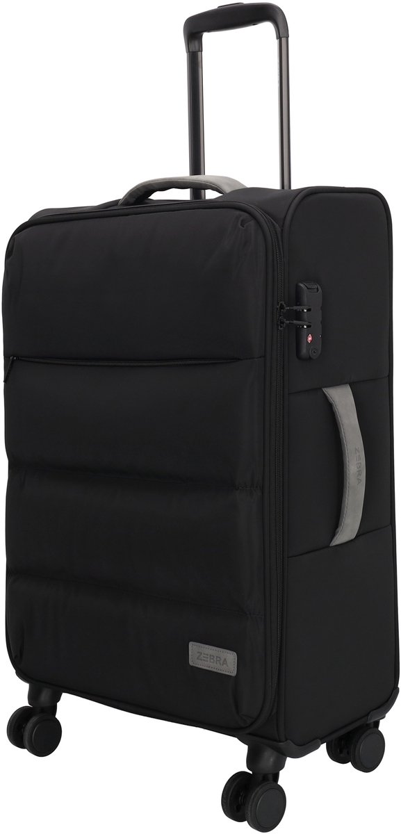 Zebra Trends Elske Koffer - M - Medium - Softcase - Recycled - Zwart