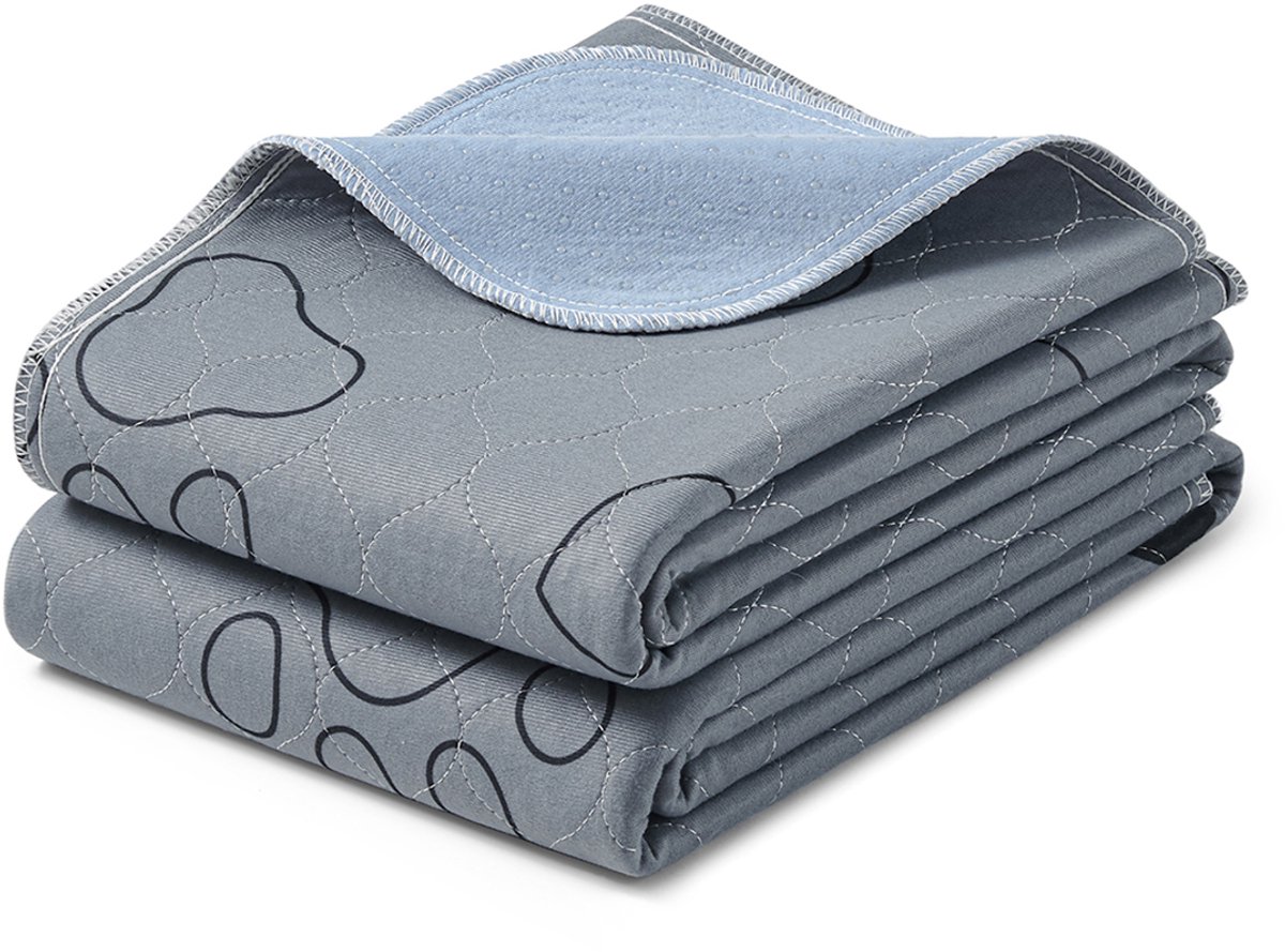 Wasbare puppypads – 122 x 91 cm – set van 2 – Grijs