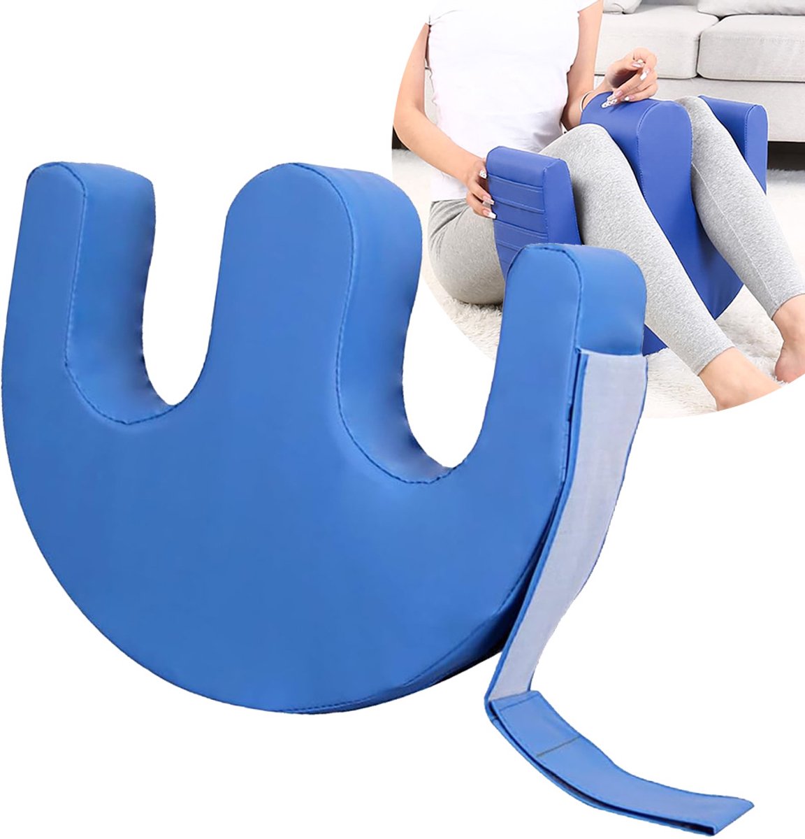 Omdraaikussen - Patiënt Draaikussen - U-vormig - Voor in Bed - Ouderen draai kussen - Revalidatie - Blauw