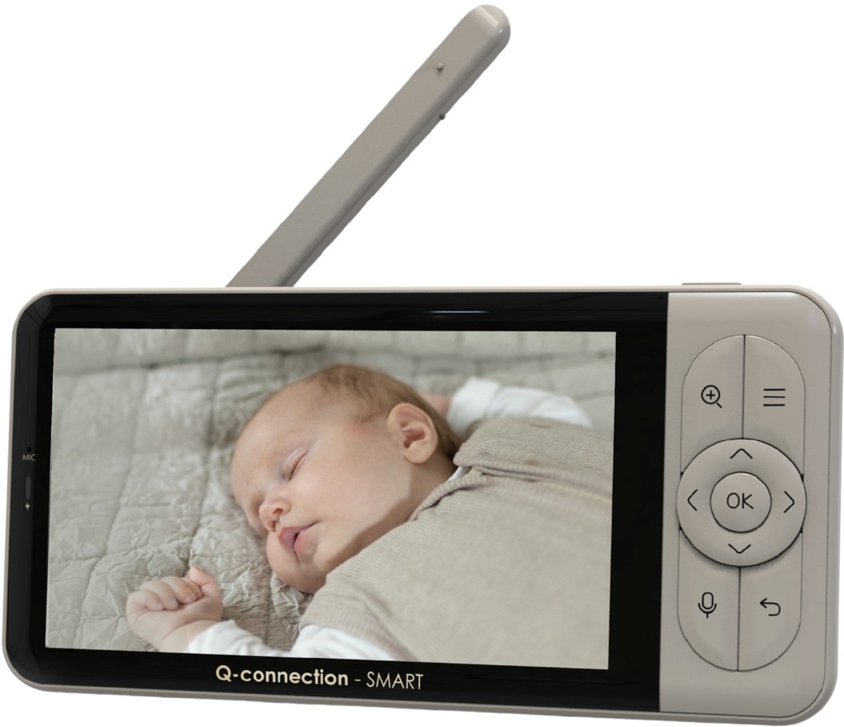 Qute Beeldbabyfoon Q-Connection Smart WIFI 2-IN-1 5HD - Zand - afbeelding 3