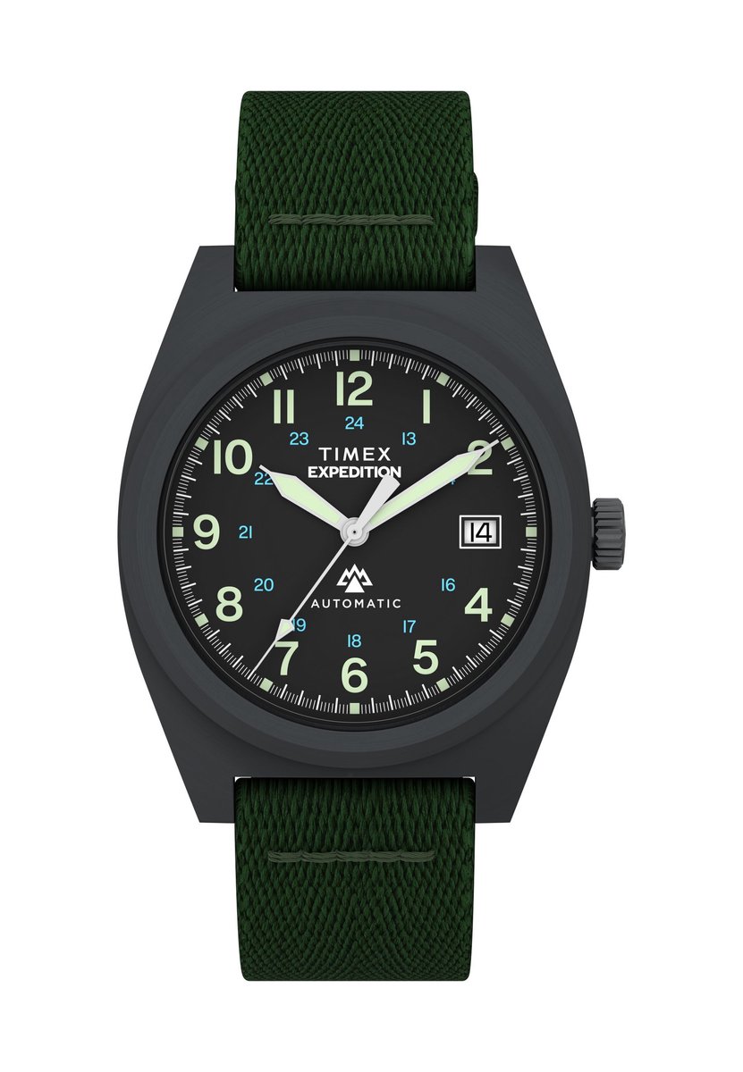 Timex Expedition® Capstone Automatic Mechanisch Automatisch Horloge Zwart Kast: 100% Roestvrij Staal | Armband 100% Recyclebaar Materiaal 39 mm TW2Y39800AJ