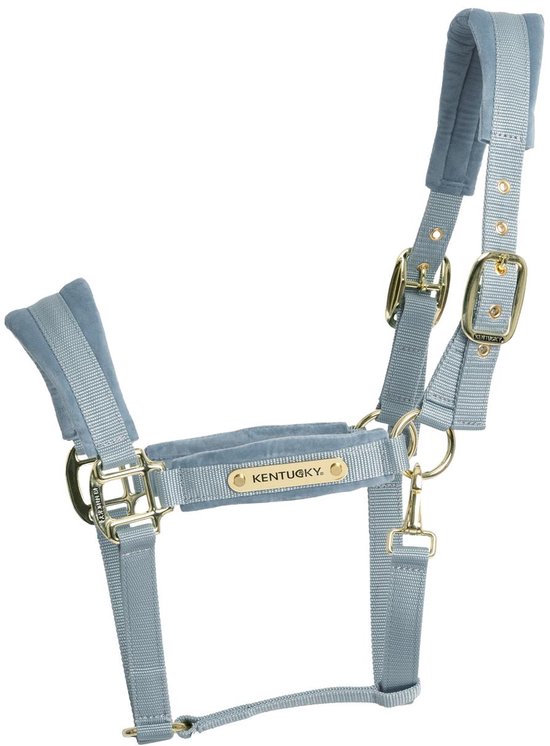 Kentucky Horsewear - Velvet halster lichtblauw shetland pony Kentucky Horsewear - Velvet halster lichtblauw shetland pony