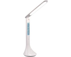 LED Bureaulamp - Trion Taty - 4W - Natuurlijk Wit 4000K - Oplaadbare batterijen - Wit - Kunststof
