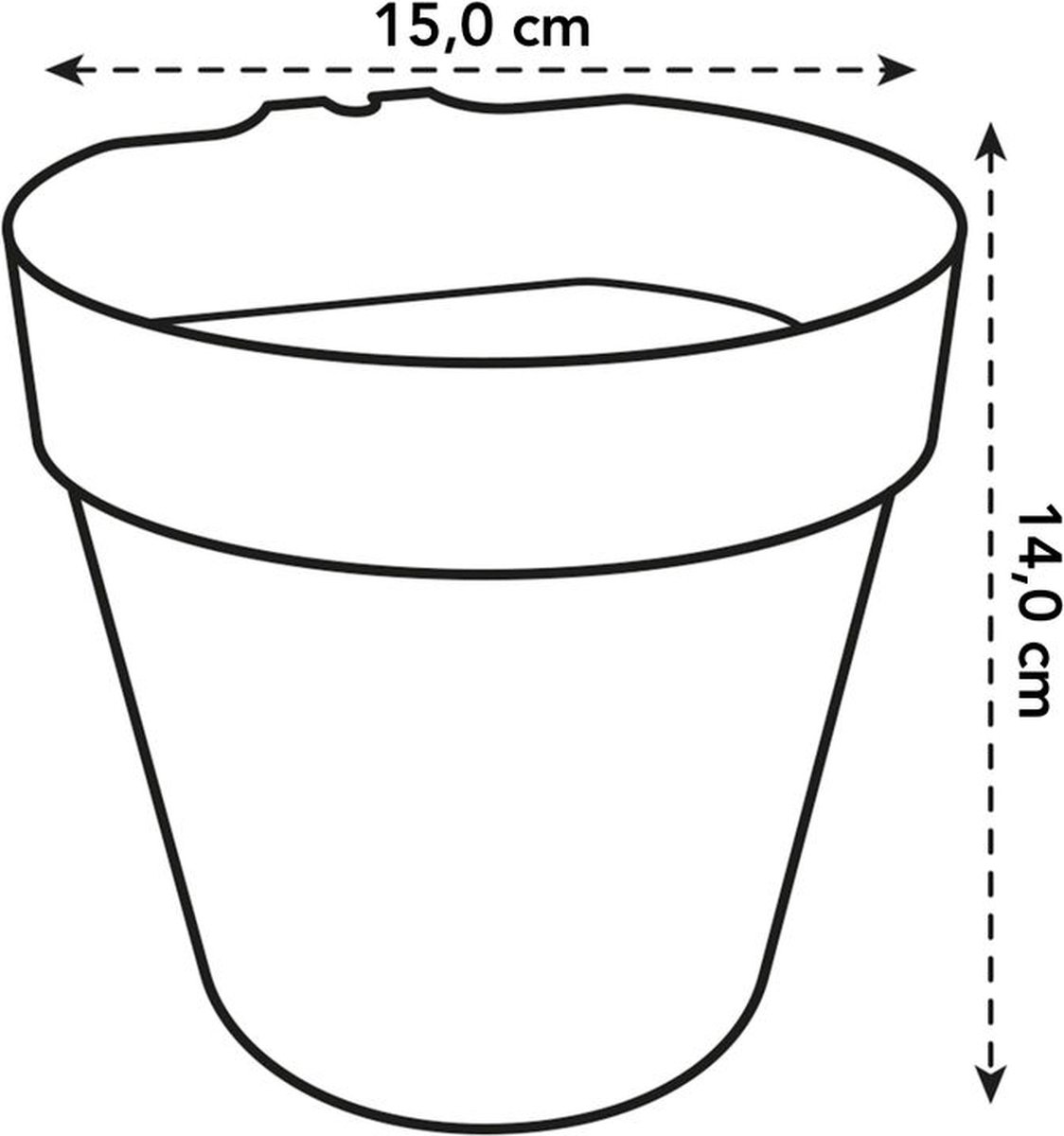 Elho Loft Urban Green Wall Pot Single 15 - Pot de fleurs pour l'extérieur