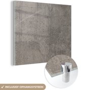 MuchoWow® Peinture sur verre 50x50 cm - Peinture sur verre acrylique - Béton - Ligne - Ciment - Photo sur verre - Peintures