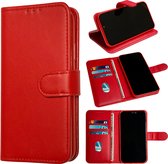 Casemania Hoesje Geschikt voor Samsung Galaxy A15 - Rood - Portemonnee Book Case - Kaarthouder & Magneetlipje