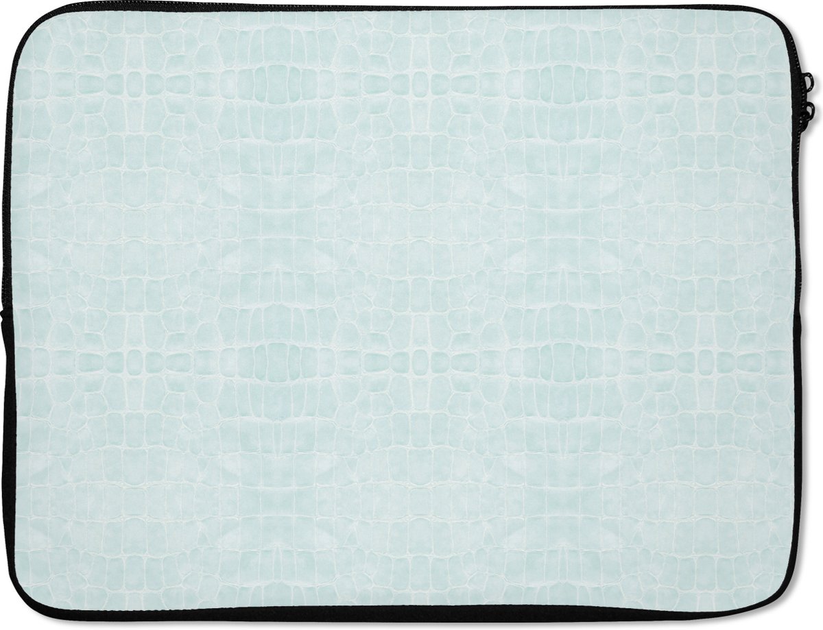 Laptophoes - Blauw - Leer print - Laptop - Laptopaccesoires - 17 Inch - Laptopcase