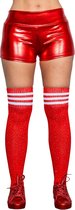 Glanzende hotpants - rood - M - 36 - festival