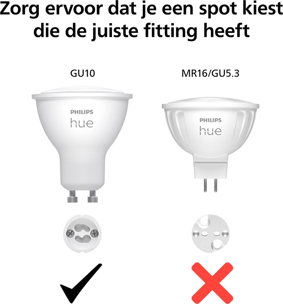 Philips Hue starterkit - wit en gekleurd licht - 3 lampen - 1 dimmer switch - GU10 — afbeelding 7
