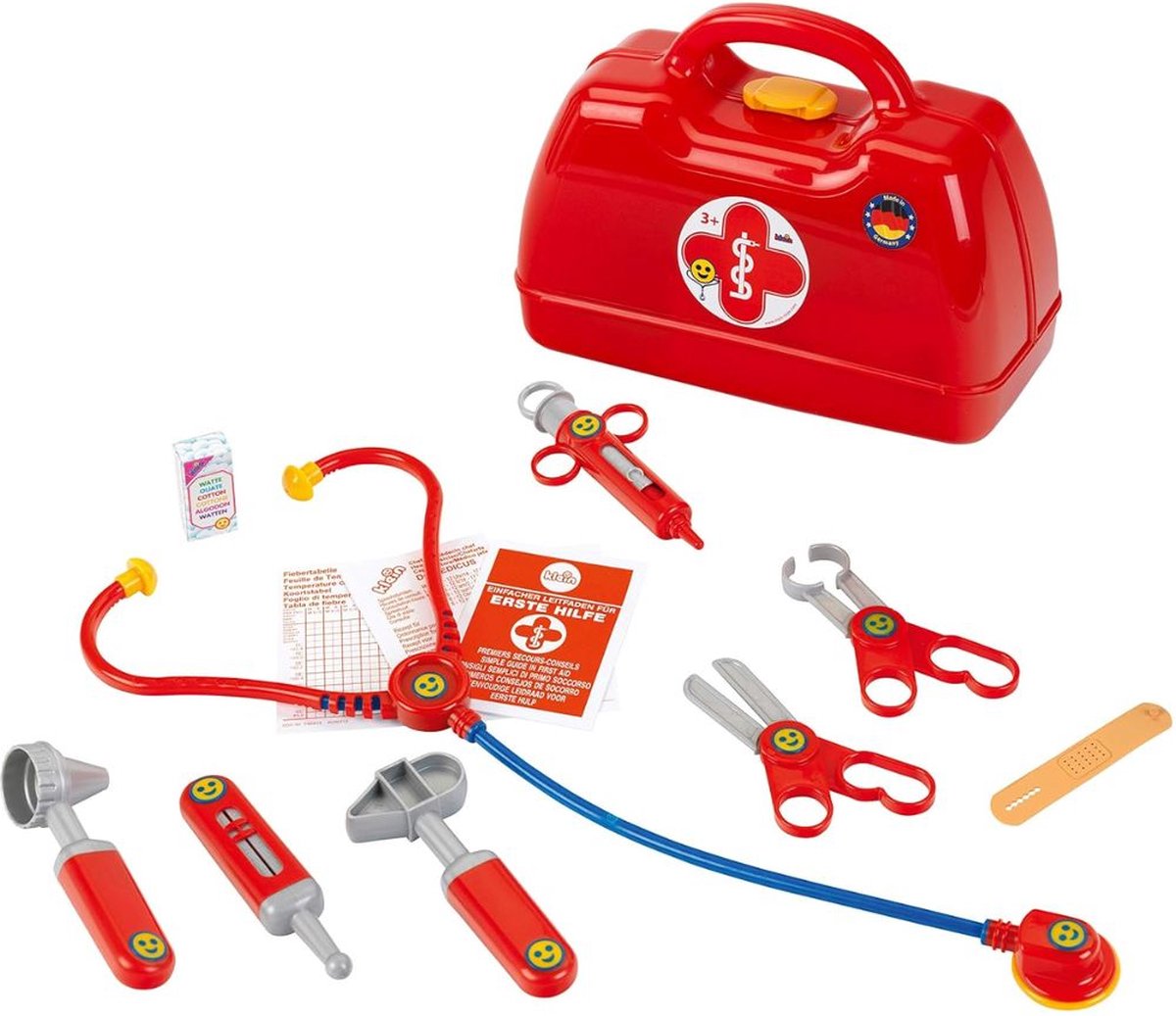 Dokterset Speelgoed - Kinderspeelgoed voor Jongens en Meisjes - Vanaf 2 Jaar geschikt voor 3 4 5 en Ouder - Dierenarts Speelgoed - Rood - Dailysupplies