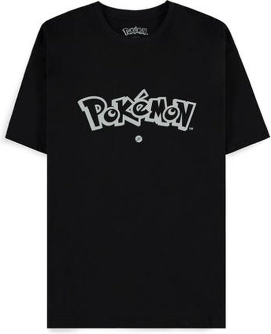 Pokémon Wit Logo T-shirt Zwart - M