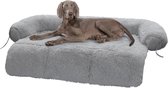 One stop shop - Luxe Hondenmat Extra Comfy - Hondenmand Donut - Hondenbed - Hondendeken Bank - 115 x 95 cm - Dierenkussen voor hond of kat - Grijs