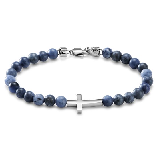 Unity | Armband van Lapis Lazuli met Kruis
