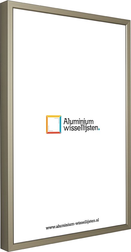 Aluminium Wissellijst 20x30 Mat Licht Brons - Helder Glas - Professional