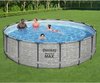 Bestway - Steel Pro MAX - Opzetzwembad inclusief filterpomp en accessoires - 488x122 cm - Steenprint - Rond