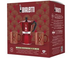 Bialetti Déco Glamor Moka Express 0,27 l Blauw, Rood, Wit