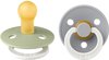 BiBS - Glow in the Dark - Maat 2 - Fopspeen - Symmetrisch - Sage Glow / Cloud Glow