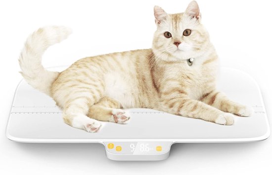Foto: Digitale dierenweegschaal babyweegschaal max 220 lbs precisie 002 lbs wit alles in n zonder demontage design nauwkeurig wegen van kittens puppy s konijnen of zuigelingen met nieuwe functie toegevoegd
