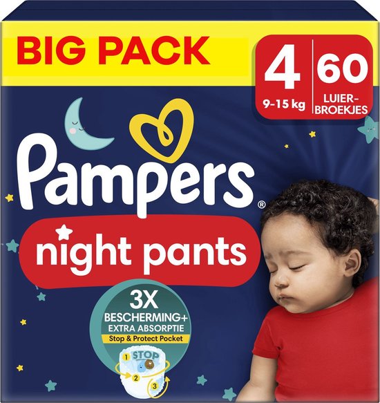 Foto: Pampers night pants maat 4 big pack 60 stuks 9 15 kg