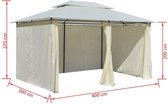 Partytent Tuin 4x3MTR Wit / Party Tent / Tuin Tent / Tuin feest tent - Tuinpaviljoen - Tuinprieel -